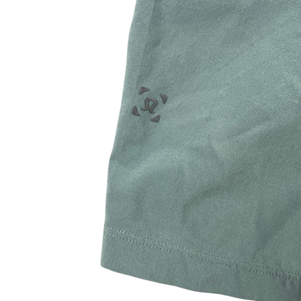Lululemon Shorts Mens L Olive Green‎ Elastic Waistband Peloton Athletic Training - Picture 5 of 13